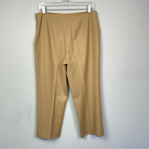 RALPH LAUREN Black Label High Rise Crop Beige Camel Wool Dress Pants Trousers 12 - Picture 6 of 15
